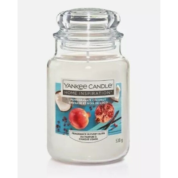 Yankee Candle Pomegranate Coconut Candle RARE European Large Jar 19 oz New